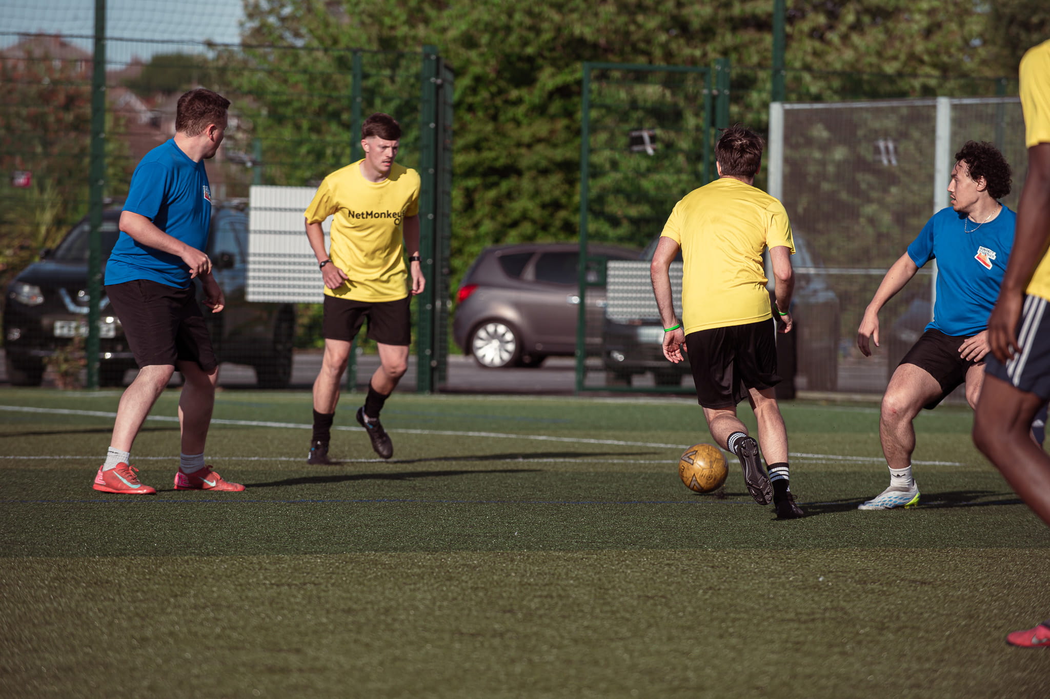 Everyone who took part in the charity six-a-side football tournament