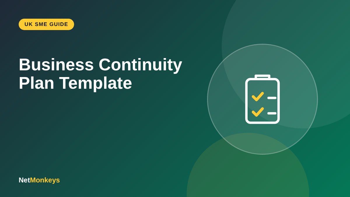 Business Continuity Plan Template - NetMonkeys guide