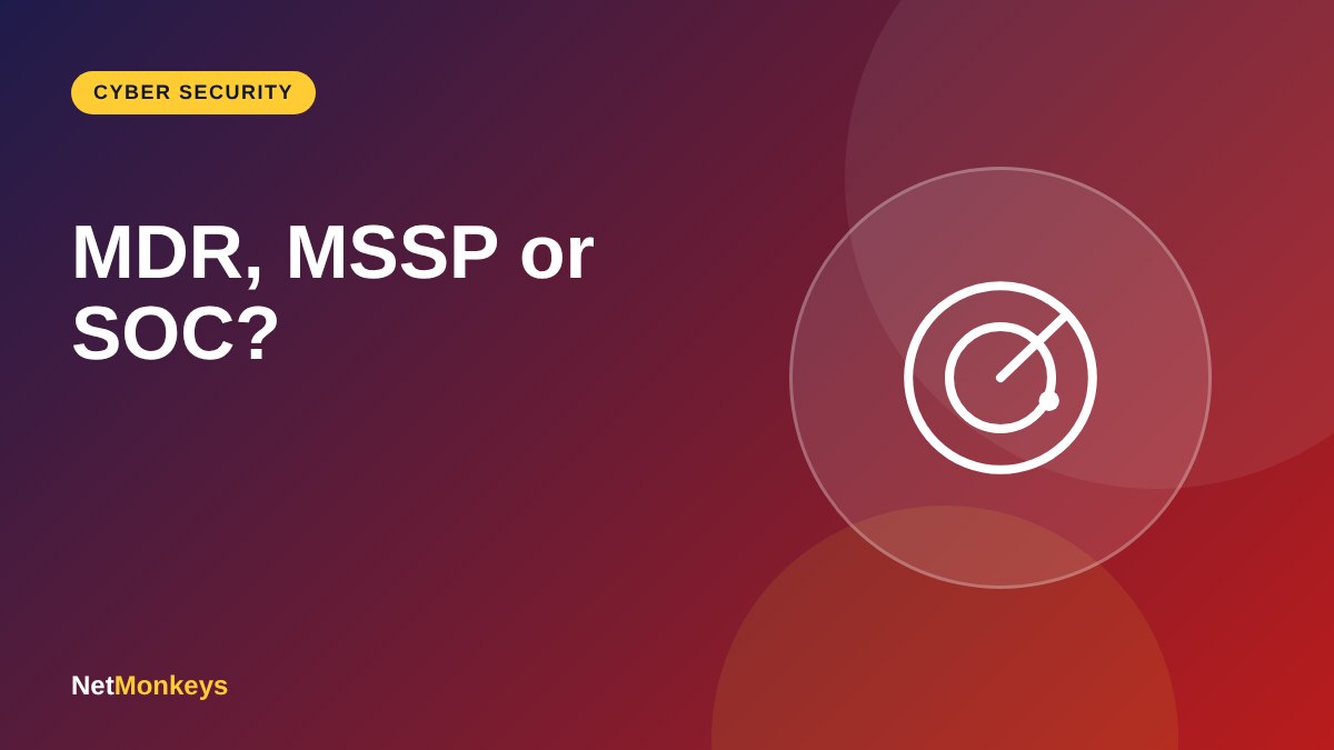 MDR, MSSP or SOC? - NetMonkeys guide